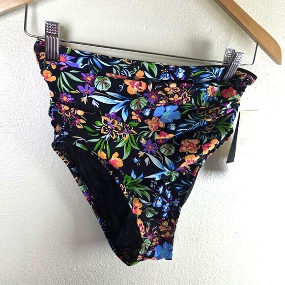 Women's Gottex One Profile Floral High-Waisted Bikini Bottom Size 08/Med - Picture 7 of 10